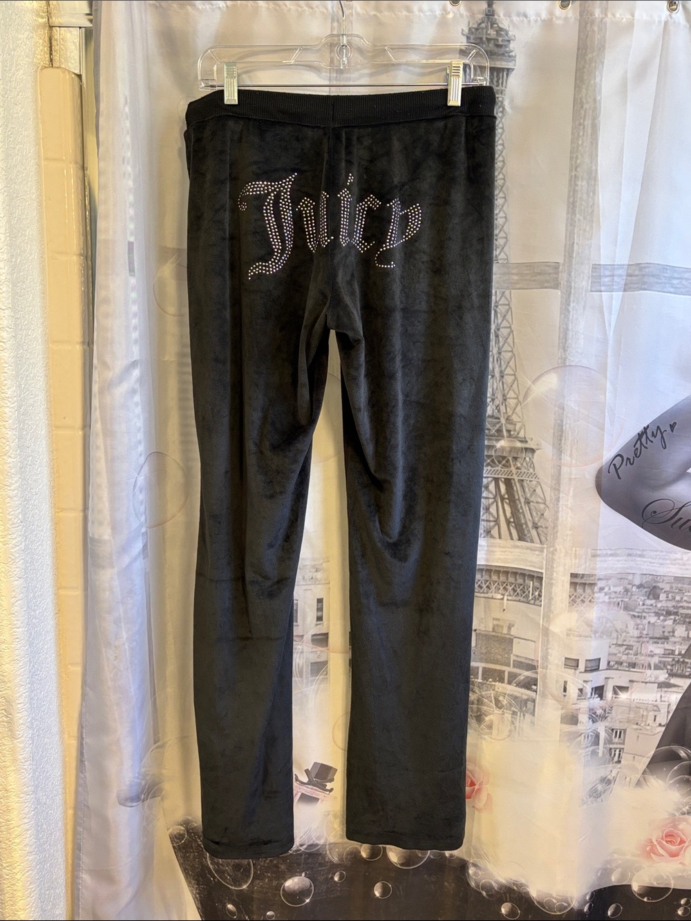 Juicy Couture Black Velour Lounge Pants
